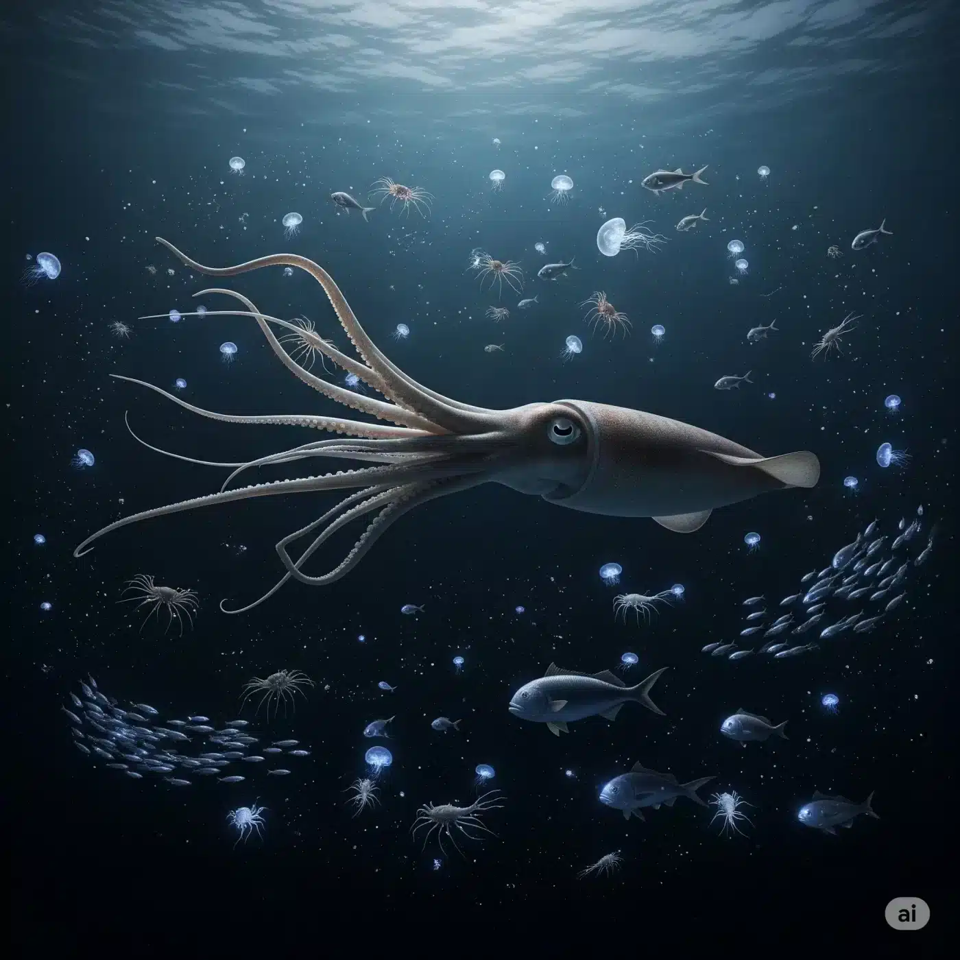 Okyanusun Derinliklerindeki Biyolojik Harikalar: Dev Kalamarların Yaşamı