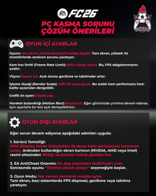 FC 26 Kasma Sorunu Nasıl Çözülür? 