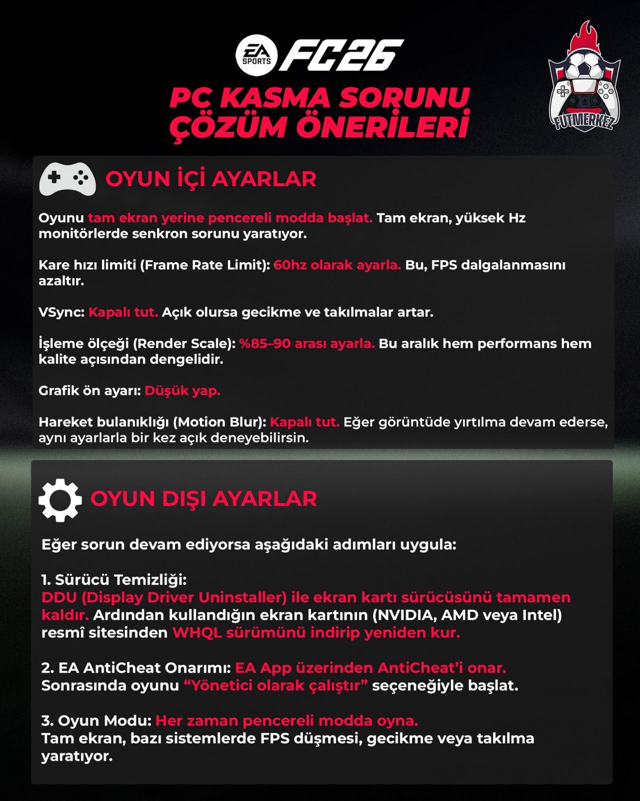 FC 26 Kasma Sorunu Nasıl Çözülür? 